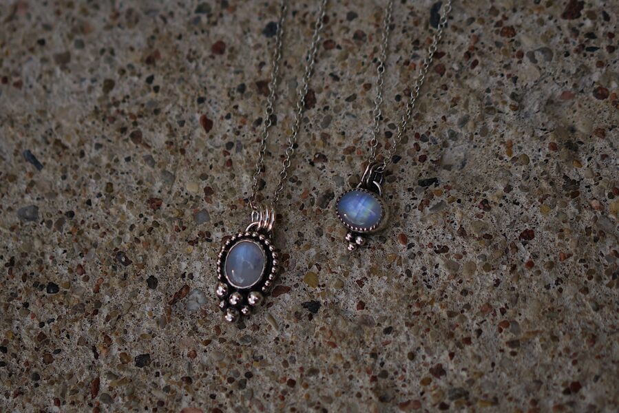 "Tiny but loud" moonstone pendant