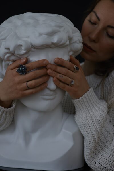 "Lazdas auglis" gredzens ar labradorītu / Izmērs 19.0